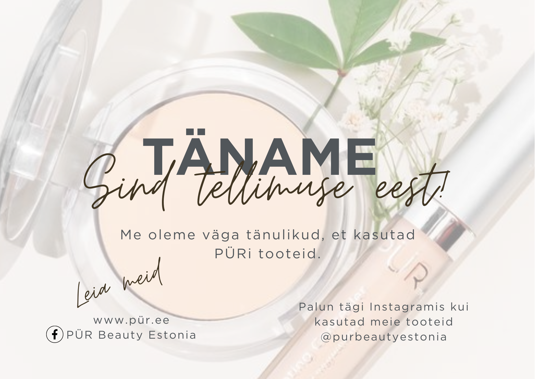 taname tellimuse eest